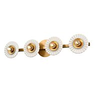 DVI Waverly Heights 4-Light Bathroom Vanity Light in Brass