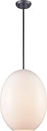 DVI Valour Road 1-Light Pendant in Ebony