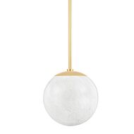 Burlington One Light Pendant in Aged Brass by Hudson Valley