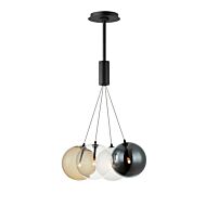 Burst 4-Light LED Pendant in Black