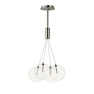 Burst 4-Light LED Pendant in Satin Nickel