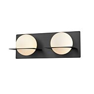 DVI Io 2-Light Bathroom Vanity Light in Ebony