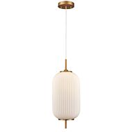 DVI Mount Pearl 1-Light Pendant in Brass