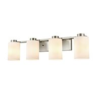 DVI Manitou 4-Light Bathroom Vanity Light in Buffed Nickel