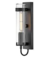 Ryden 1-Light Medium Wall Mount Lantern in Black