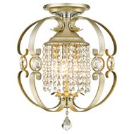 Golden Ella 3 Light 14 Inch Ceiling Light in White Gold