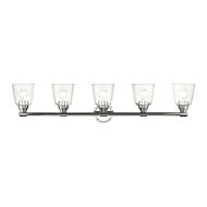 Catania 5-Light Bathroom Vanity Sconce in Polished Chrome