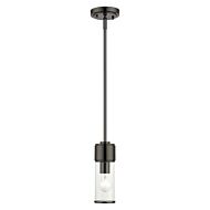 Quincy 1-Light Mini Pendant in Black Chrome