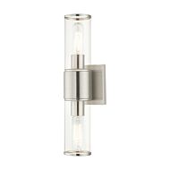 Quincy 2-Light Bathroom Vanity Sconce in Brushed Nickel