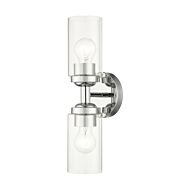 Whittier 2-Light Bathroom Vanity Sconce in Polished Chrome