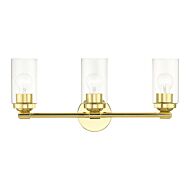 Whittier 3-Light Bathroom Vanity Sconce in Polished Brass