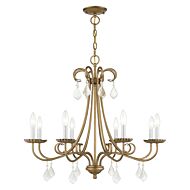 Daphne 8-Light Chandelier in Antique Gold Leaf