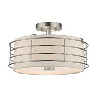 Blanchard 3-Light Semi-Flush Mount in Brushed Nickel