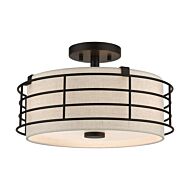 Blanchard 3-Light Semi-Flush Mount in English Bronze