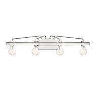 Ravella 4-Light Bathroom Vanity Light in Polished Nickel