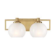 Cowen 2-Light Bathroom Vanity Light in Brushed Gold