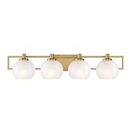 Cowen 4-Light Bathroom Vanity Light in Brushed Gold