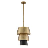 Moonshadow 1-Light Pendant in Old Satin Brass