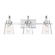 Inwood 3-Light Bathroom Vanity Light Bar Vanity in Chrome