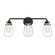 Elliott 3-Light Bathroom Vanity Light Bar Vanity in Matte Black