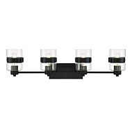 Midnight LA 4-Light Bathroom Vanity Light in Matte Black