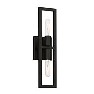 Urban Oasis 2-Light Wall Sconce in Matte Black