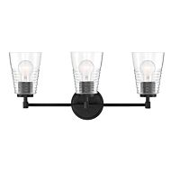 Ingo 3-Light Bathroom Vanity Light in Matte Black