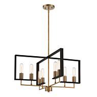 Chicago PM 8-Light Chandelier in Old Satin Brass