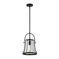 Alba 1-Light Pendant in Matte Black