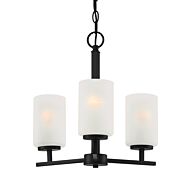 Carmine 3-Light Chandelier in Matte Black