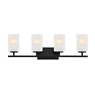 Carmine 4-Light Bathroom Vanity Light in Matte Black