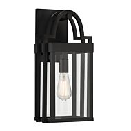 Monroe 1-Light Wall Lantern in Matte Black