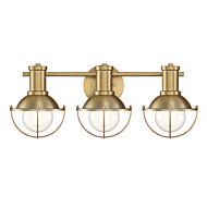 Dalton 3-Light Bathroom Vanity Light in Brushed Gold