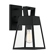 Cooper 1-Light Wall Lantern in Matte Black