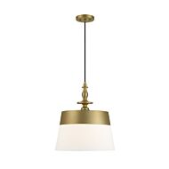 Ava 1-Light Pendant in Brushed Gold