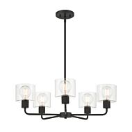 Vibrato 5-Light Chandelier in Matte Black