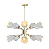 Biba 10-Light Chandelier in Brushed Gold