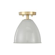 Biba 1-Light Semi-Flush Mount in Brushed Gold