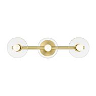 Litto 3-Light Bathroom Vanity Light in Brushed Gold