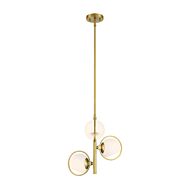 Teatro 3-Light Pendant in Brushed Gold