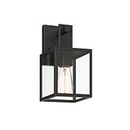 Preston 1-Light Wall Lantern in Matte Black