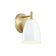 Biba 1-Light Wall Sconce in Brushed Gold