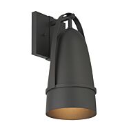 Rue 1-Light Wall Lantern in Black