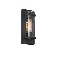 Pearl Street 1-Light Wall Lantern in Black