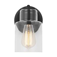 Sayward 1-Light Wall Sconce in Midnight Black by Drew & Jonathan