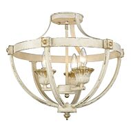 Three Light Semi-Flush Mount by Golden