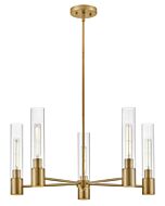 Shea 5-Light LED Chandelier in Lacquered Brass