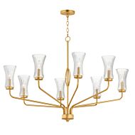 Camelot 8-Light Chandelier in Natural Aged Brass