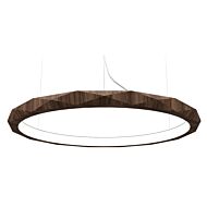 Facet LED Pendant in American Walnut