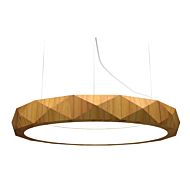 Facet LED Pendant in Teak